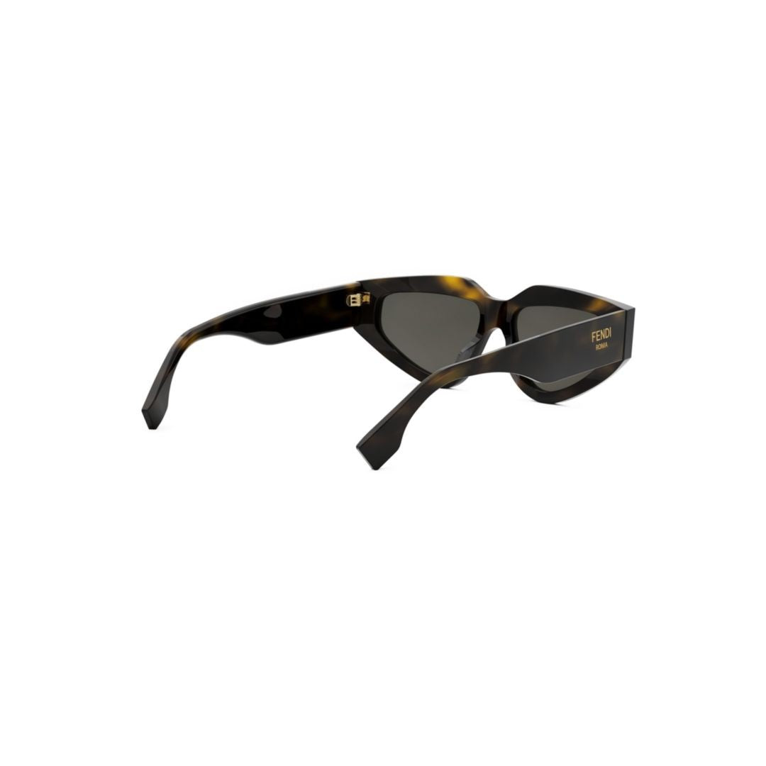 Fendi Angular Tortoiseshell Sunglasses With Cat-Eye Lenses