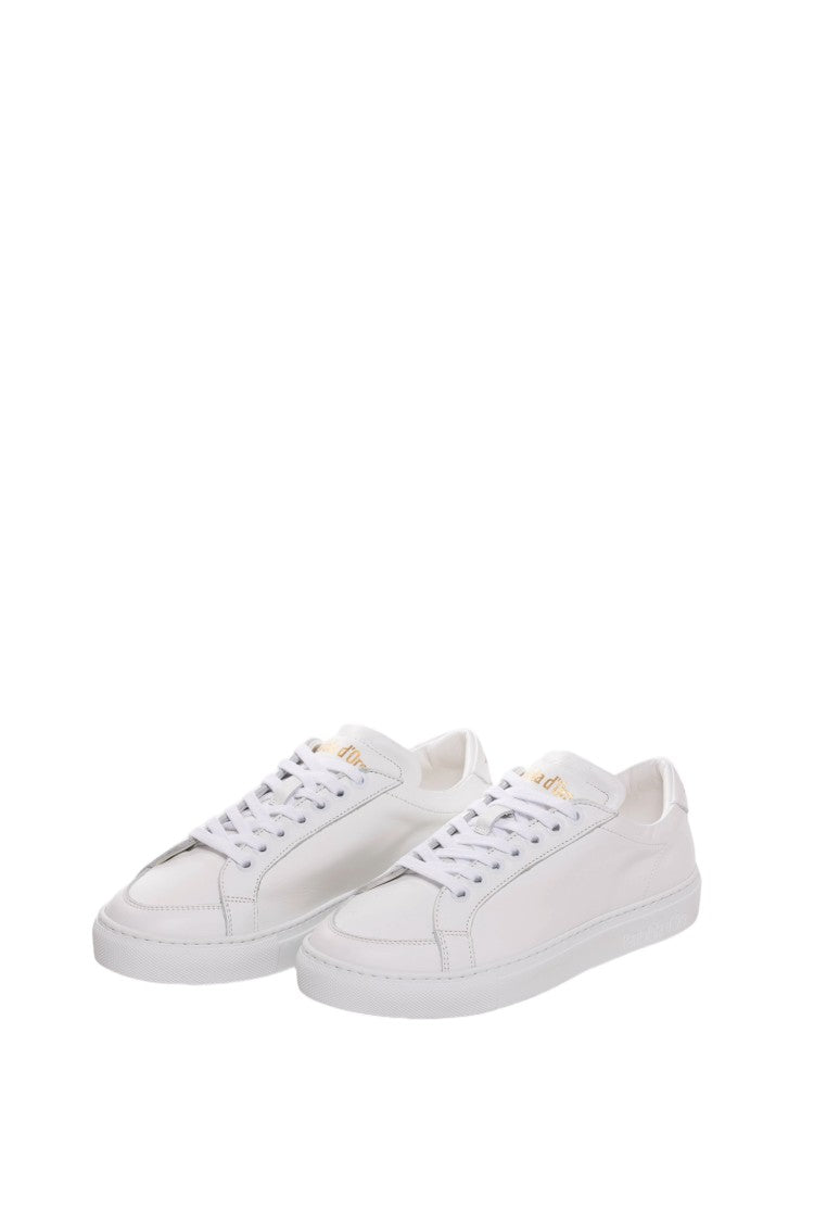 Pantofola D'oro White Fine-Grain Calf Cushioned Midsole Sneakers