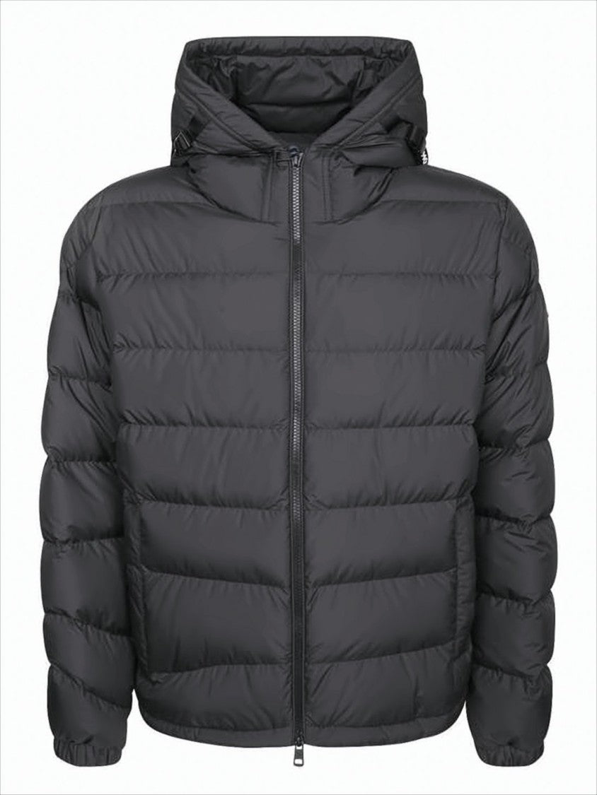 Moncler Quilted Down Jacket With Hood And Cropped Silhouette