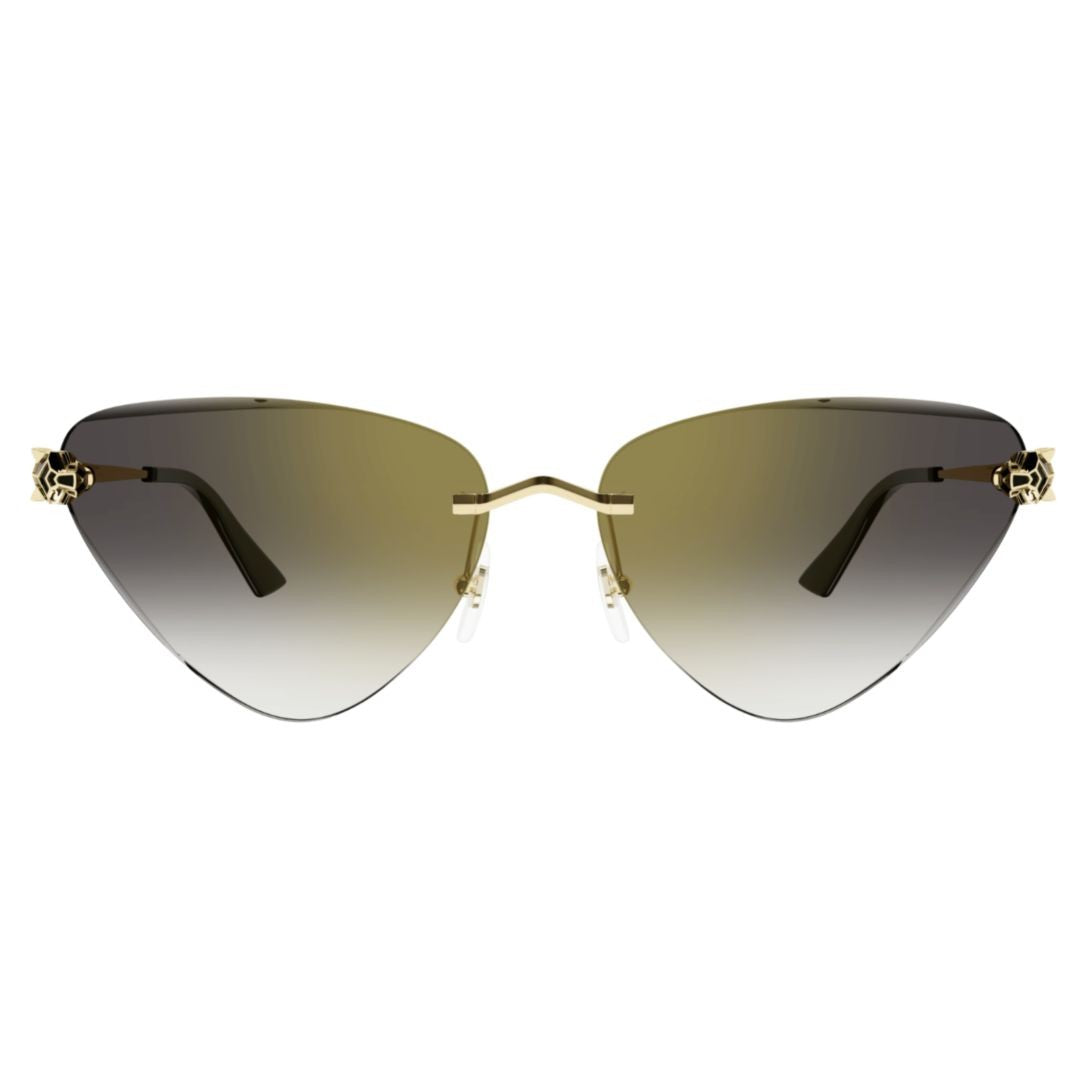 Cartier Ct0399s Rimless Cat-Eye Sunglasses