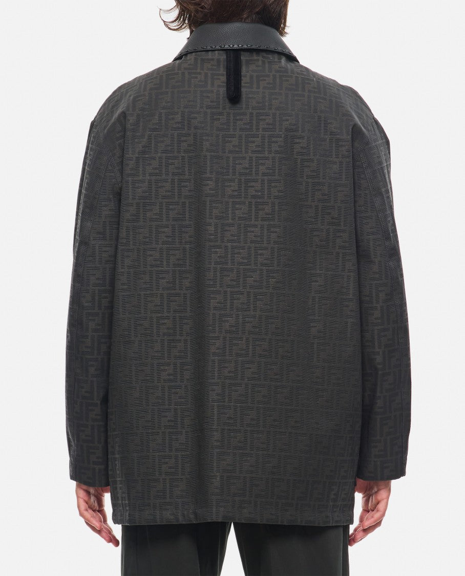 Fendi Blouson Coated Canvas Logo