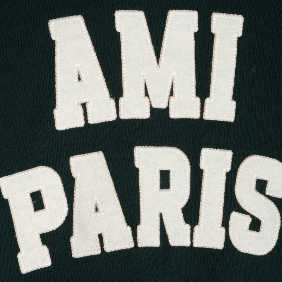 Ami Paris Color-Block Short-Sleeve T-Shirt With Textured Lettering