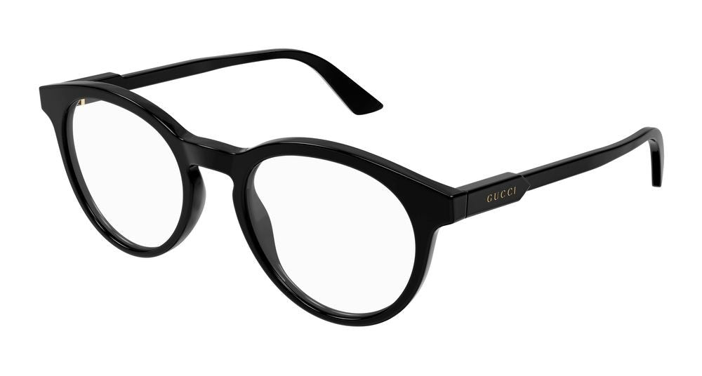 Gucci Black Bold Rounded Acetate Eyeglasses