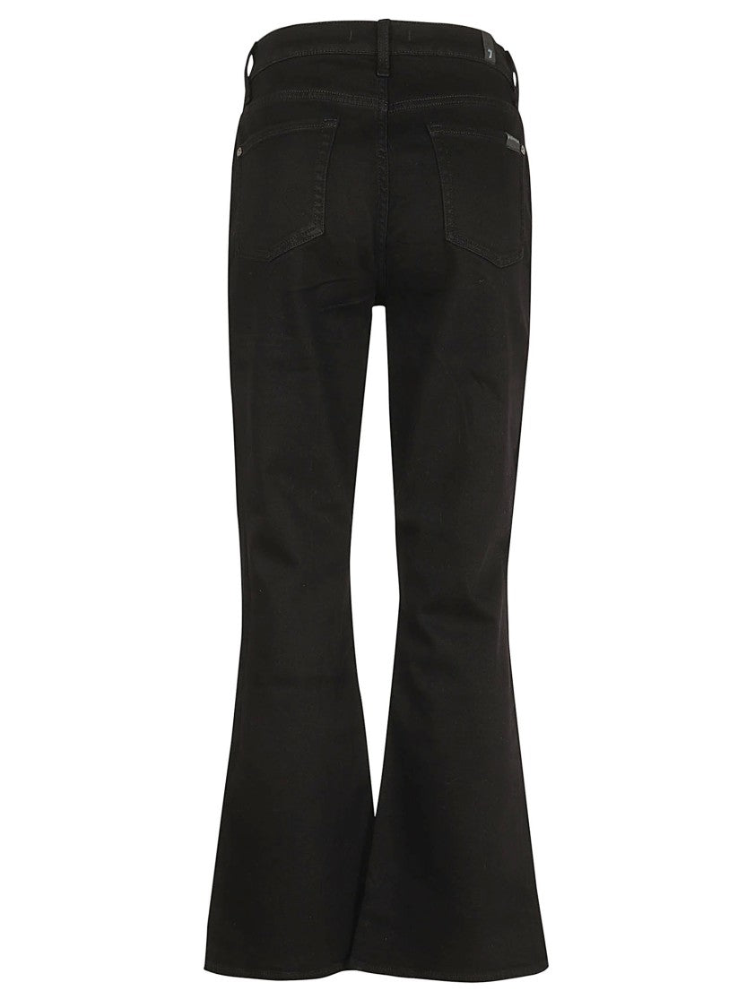 7 For All Mankind Flared Cotton Jeans With Design And Fit