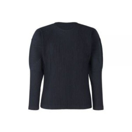 Homme Plissé Issey Miyake Long-Sleeve Pleated Top With Ribbed Design