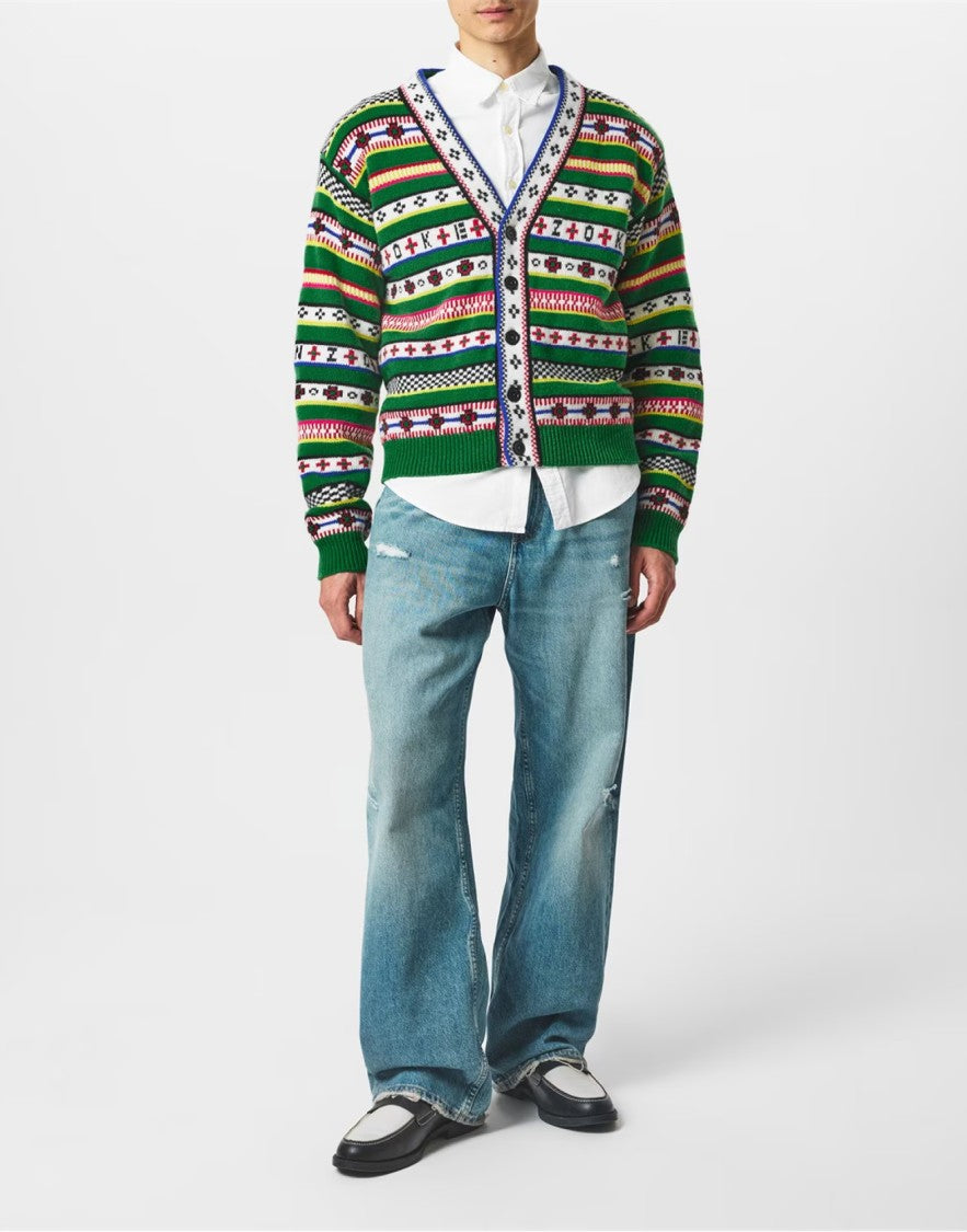 Kenzo Fairisle Jacquard Cardigan