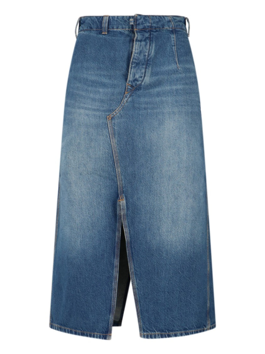Victoria Beckham Denim Midi Skirt – Blue