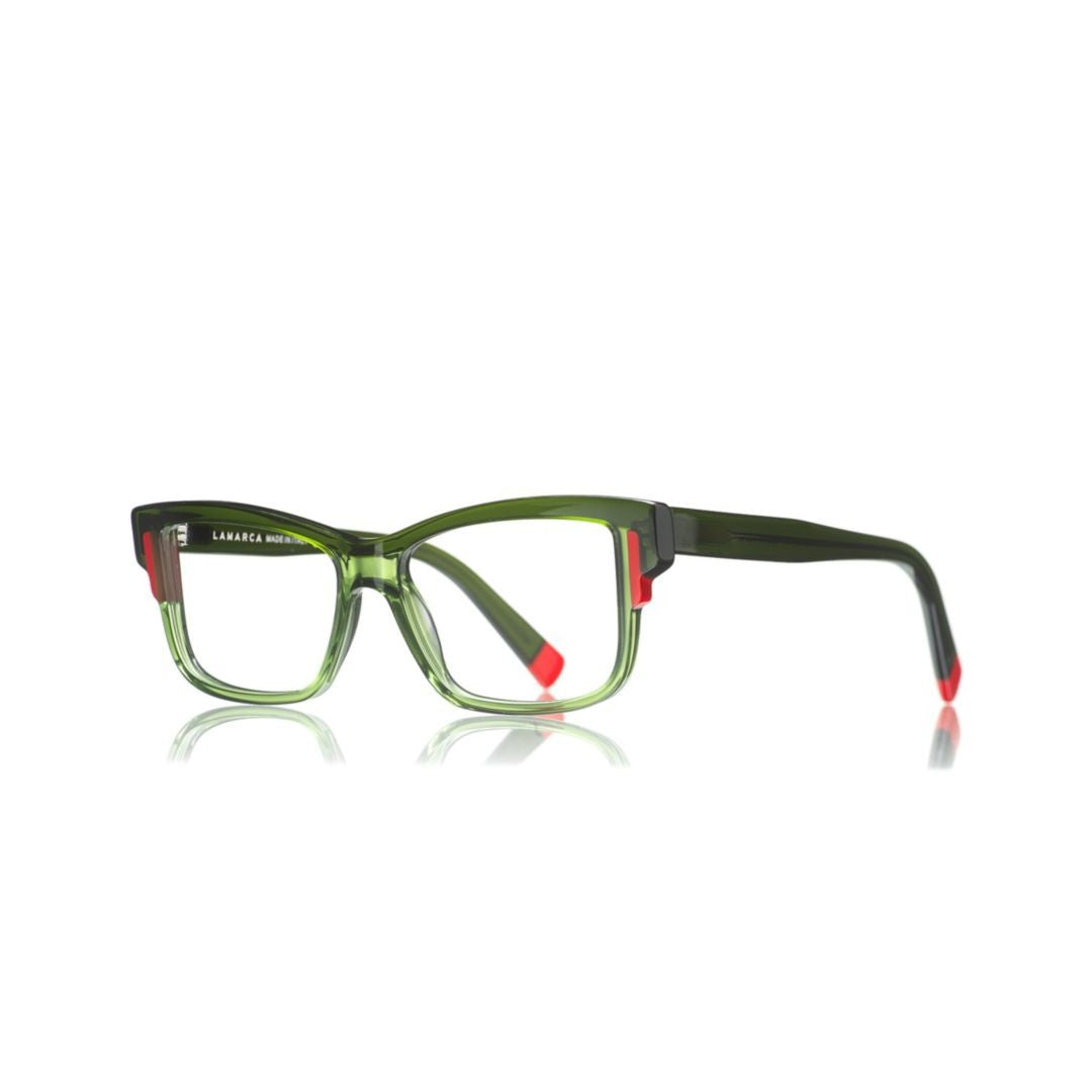 Lamarca Green Fusioni 171 Translucent Rectangular Eyeglasses
