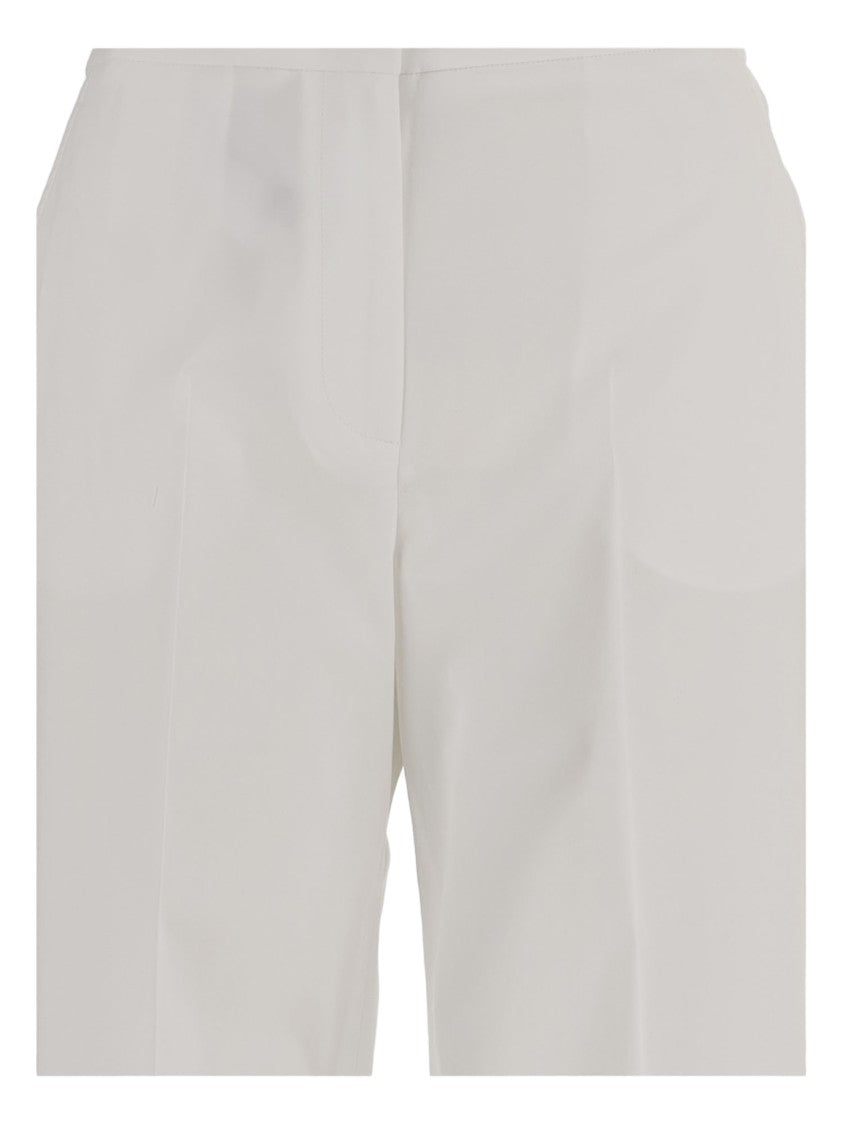 Ql2 Tailored Wide-Leg Cotton Trousers With Concealed Closure