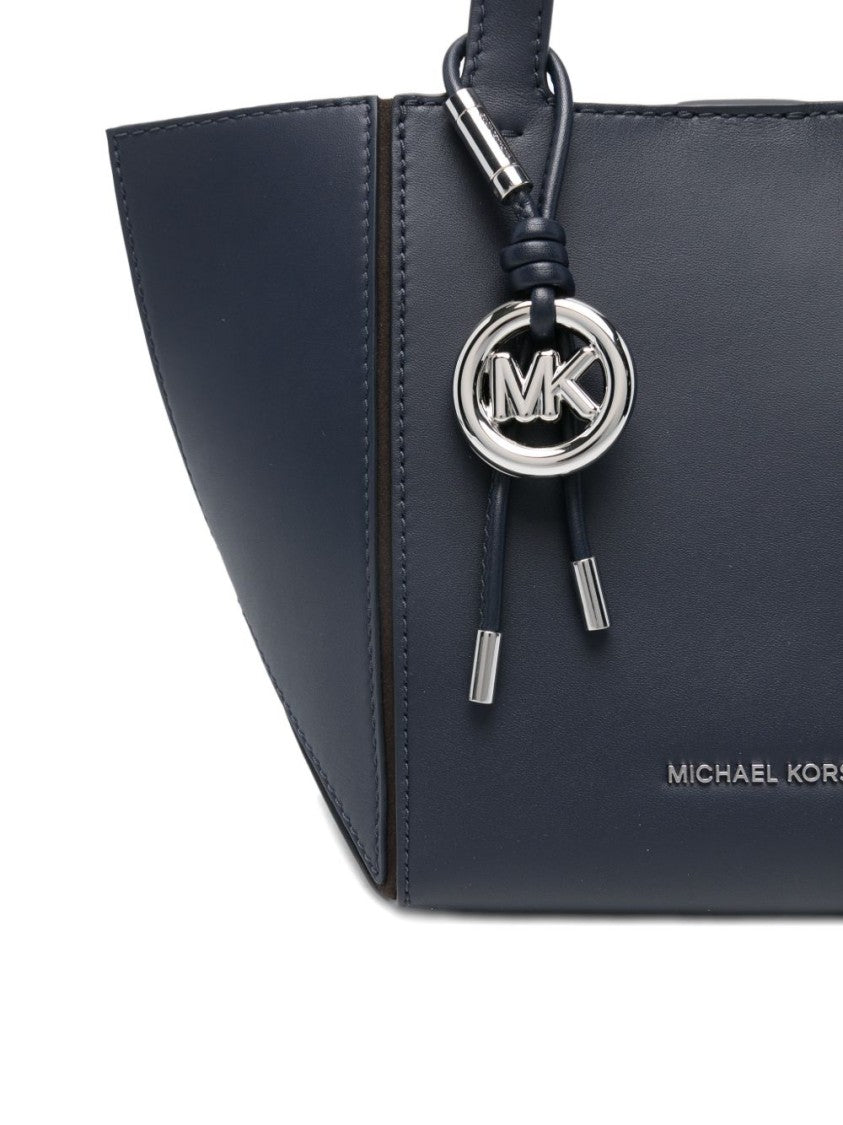 Michael Kors Trapezoidal Structured Handbag In Calf Leather