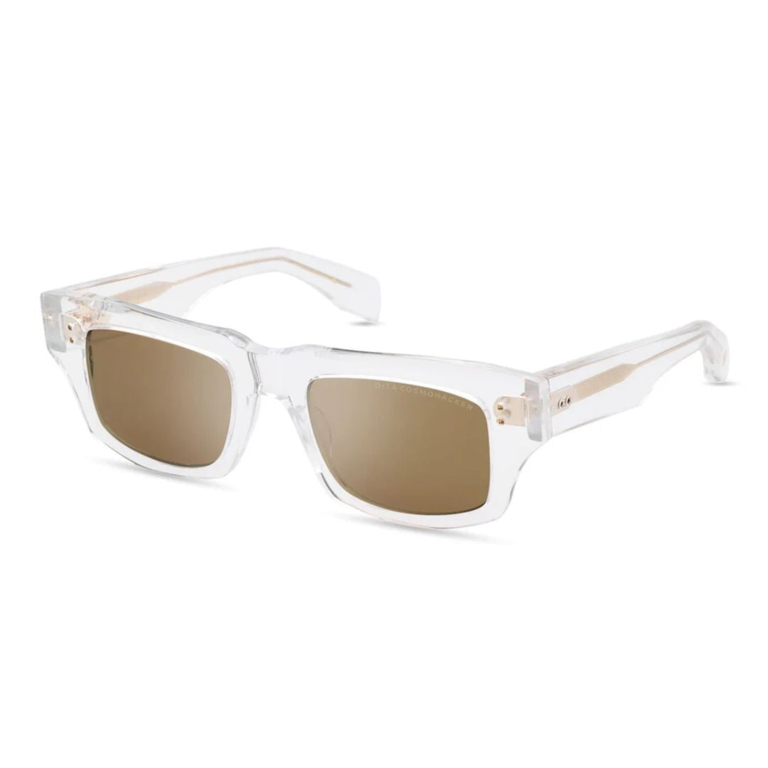 Dita Cosmohacker Bold Rectangular Sunglasses With Transparent Frame
