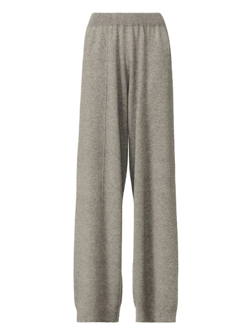 Fabiana Filippi Platinum Cashmere Wide-Leg Trousers