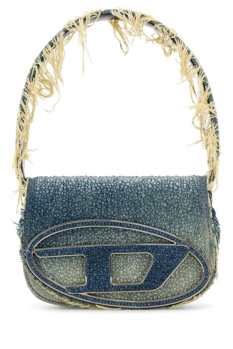 Diesel Embellished Denim 1Dr Shoulder Bag