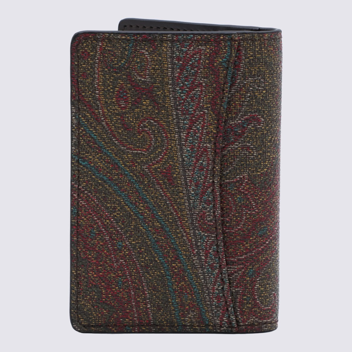 Etro Intricate Paisley Bifold Wallet In Muted Tones