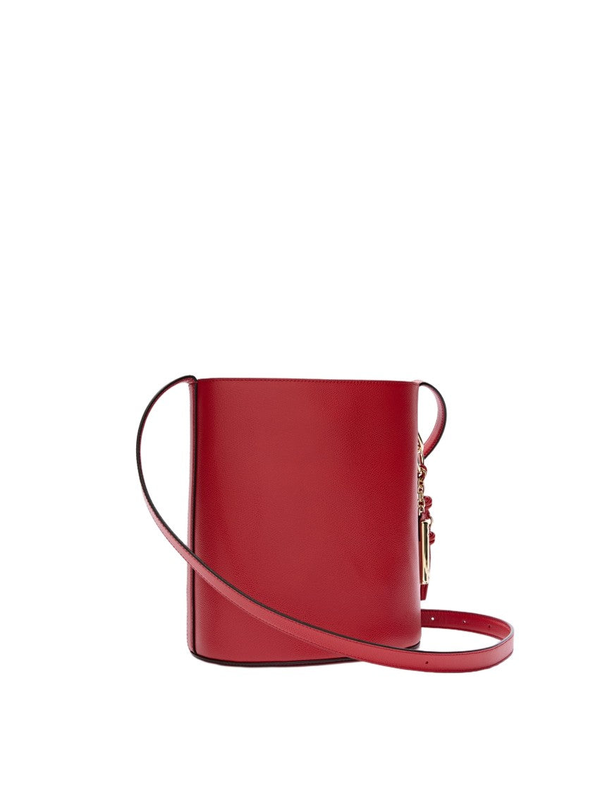 Furla Roxie S Leather Bucket Bag, Red