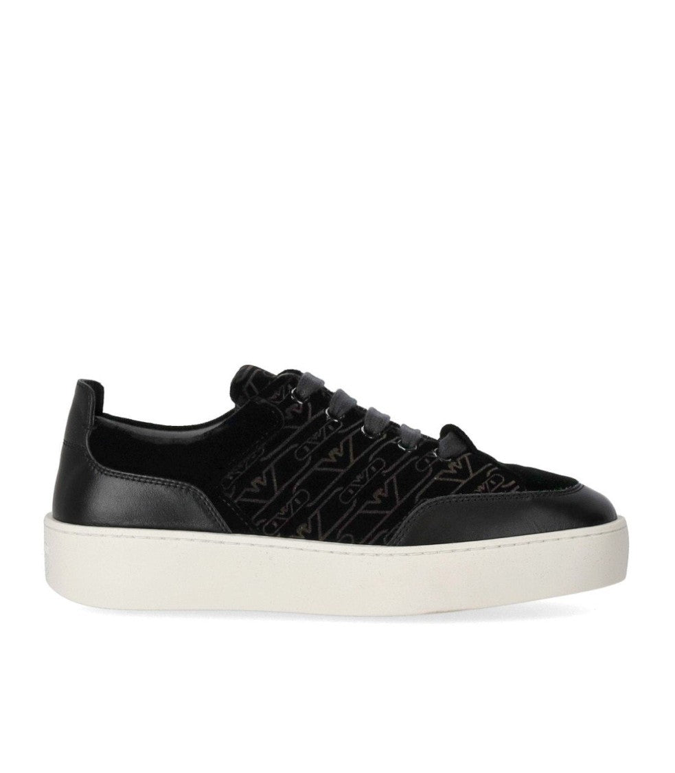 Emporio Armani Black Monogram Sneaker