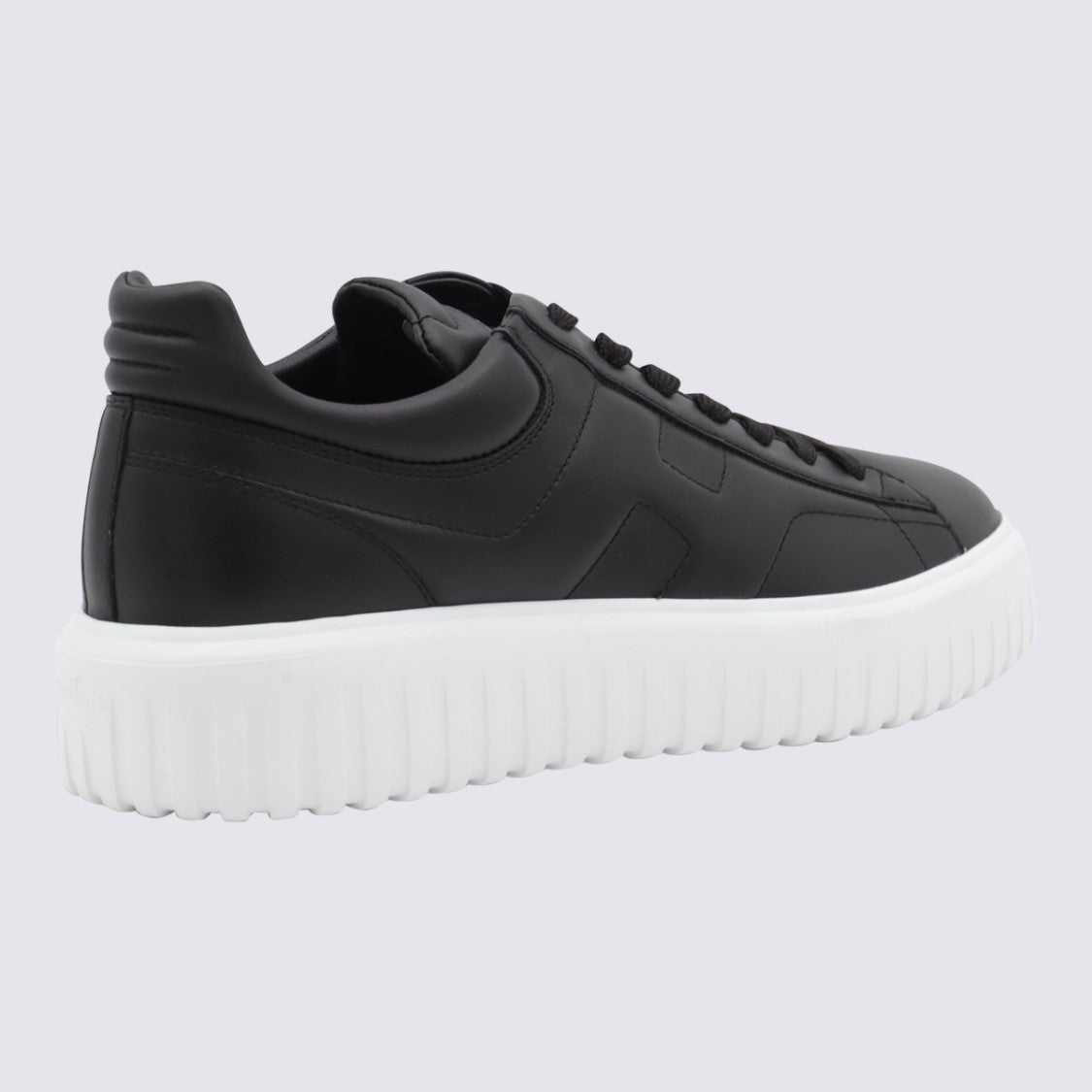 Hogan Black Leather Sneakers