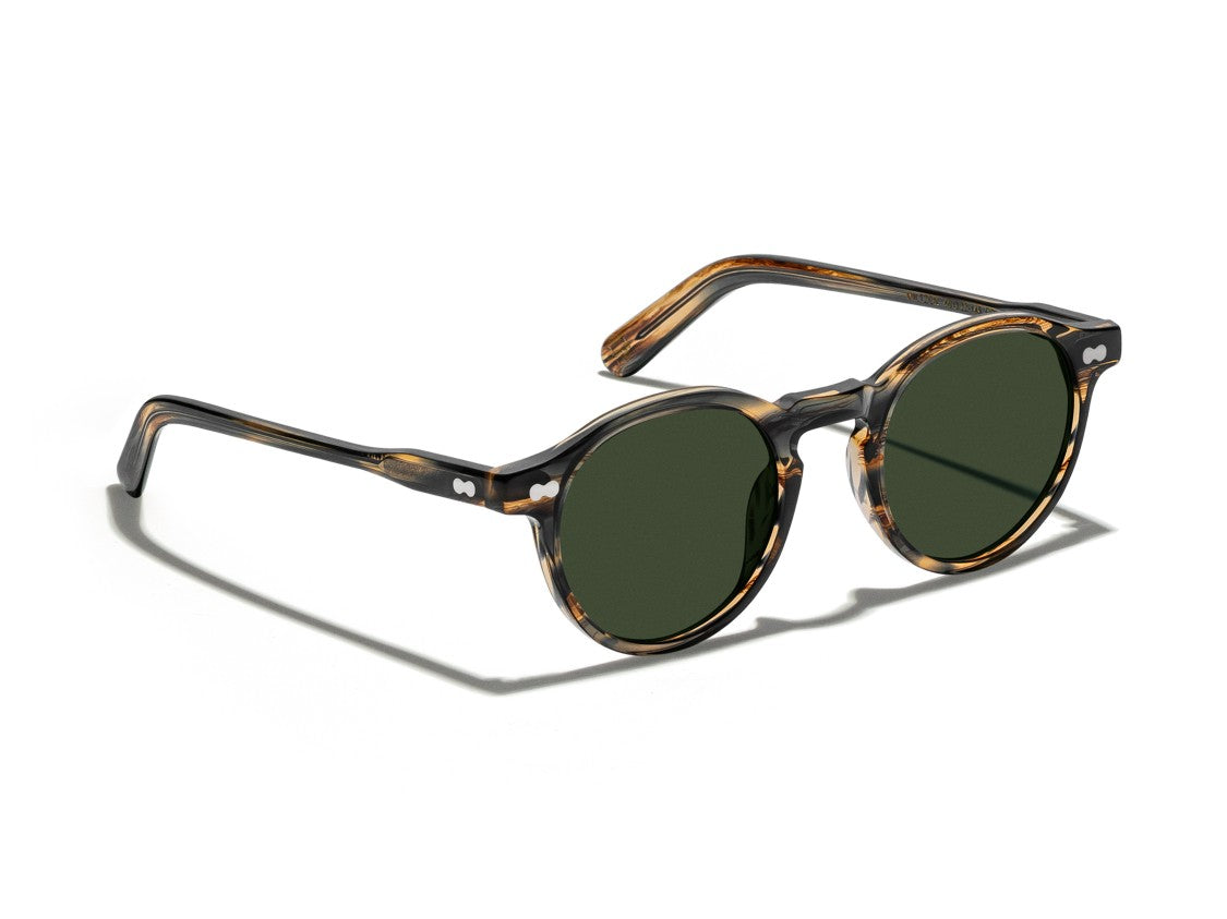 Moscot Tortoiseshell Or-Mil-S Round Acetate Sunglasses