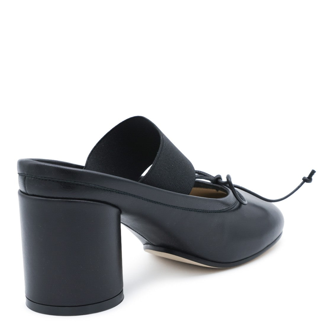 Mm6 By Maison Margiela Black Leather Numeric Anatomic Sandals