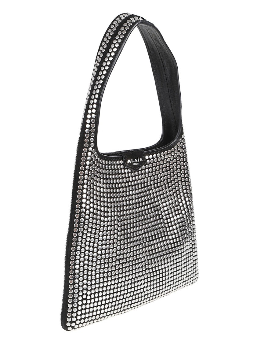 Alaïa Structured Handbag With Metallic Studs And Single Shoulder Strap