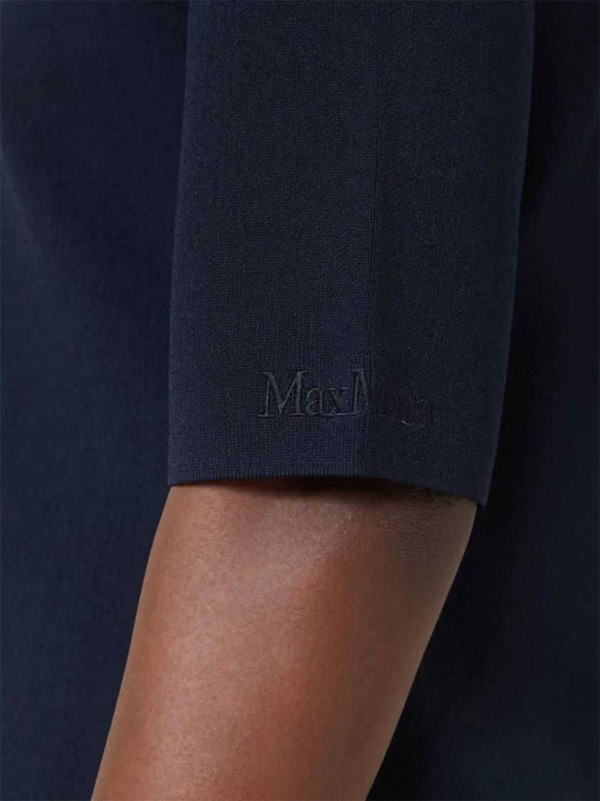 Max Mara Short-Sleeved Knit Top With Cropped Fit
