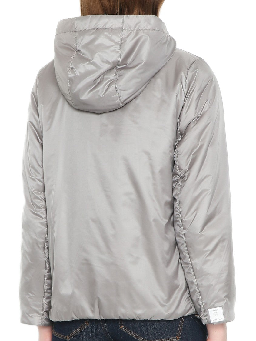 Max Mara Short Hooded Jacket With Metallic Drawstring Detail