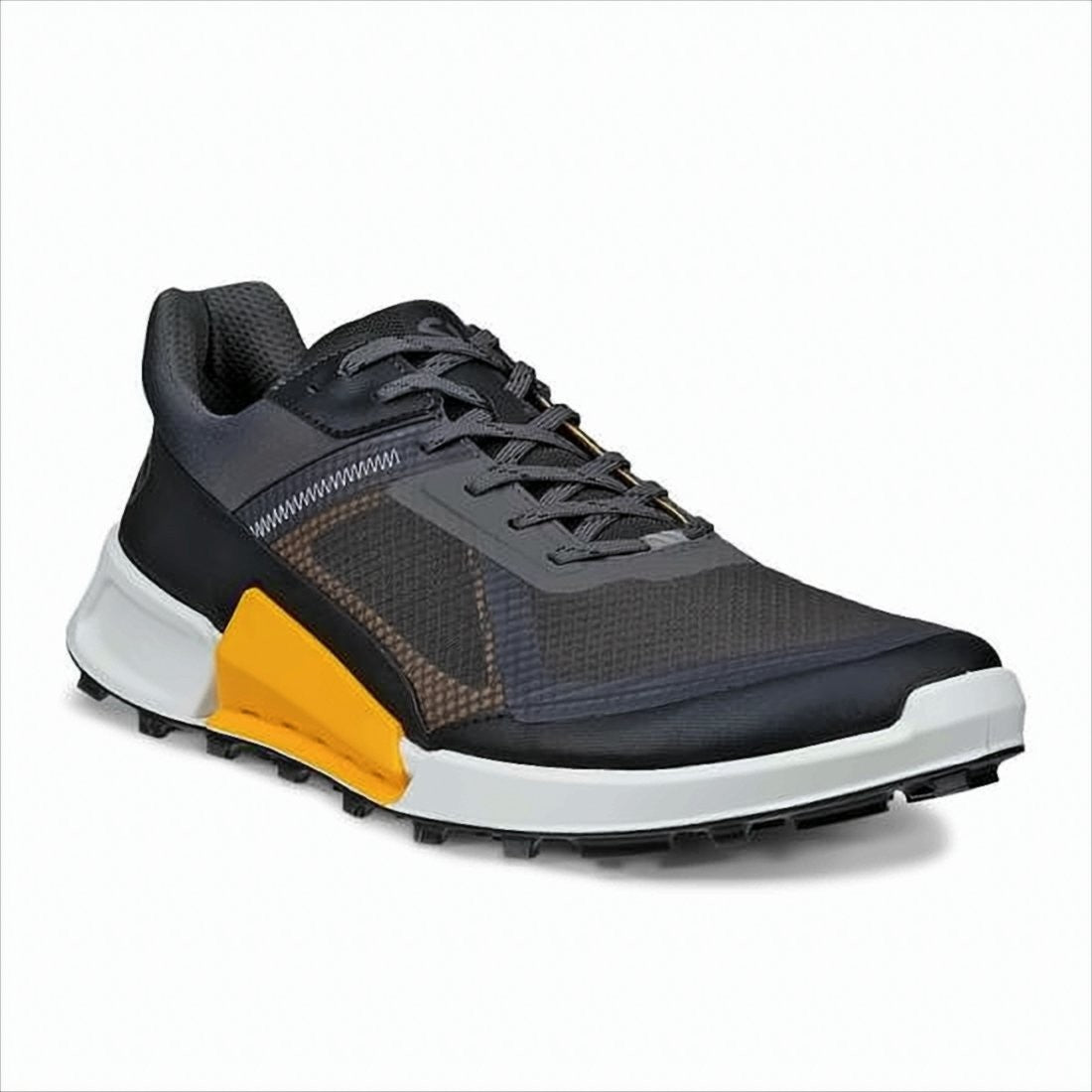Ecco Sporty Mesh Sneakers With Bold Yellow Accents