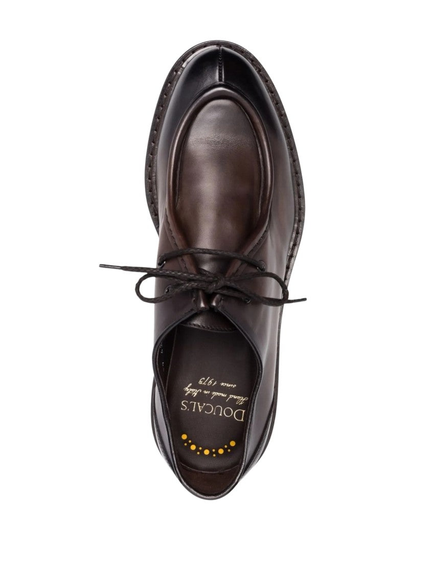 Doucal's Derby Parabout Polished Calf Leather Derby Shoes