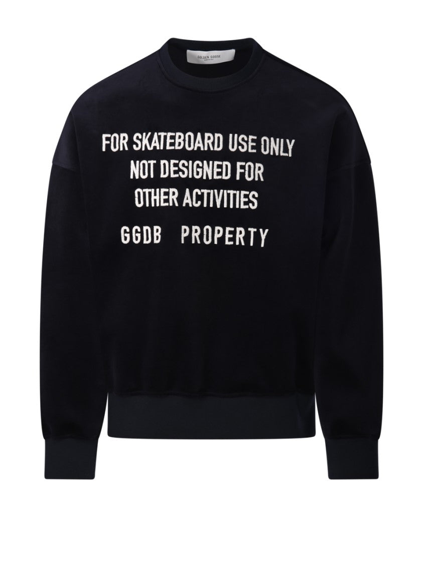 Golden Goose Crew Neck Swetashirt Scuba Embroidery