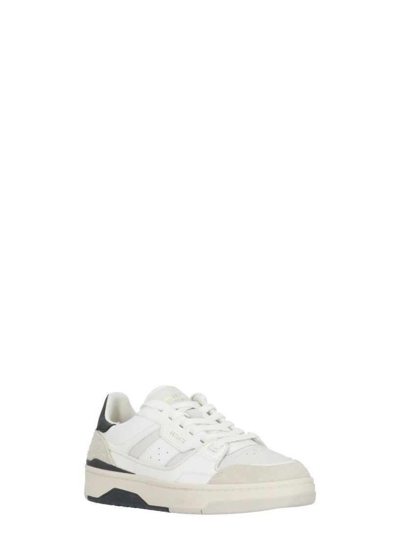 Axel Arigato Round Toe Leather Sneakers With Suede Inserts