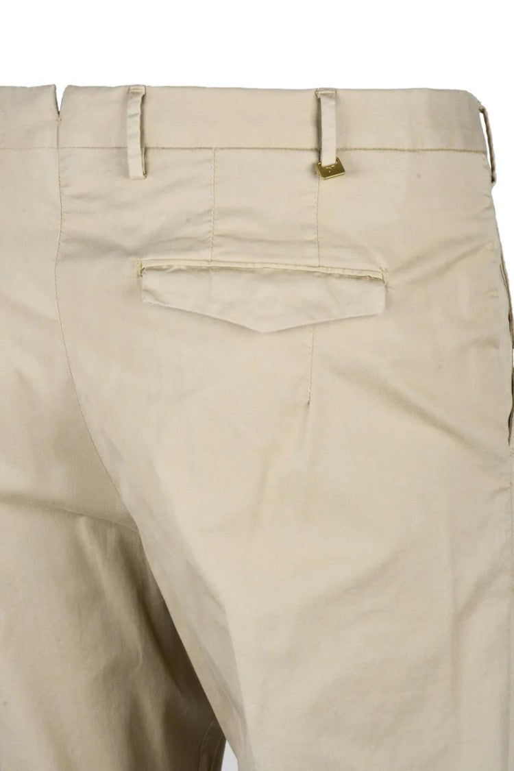 Pt Torino Men's Lyocell/Cotton Stretch Trousers - Beige