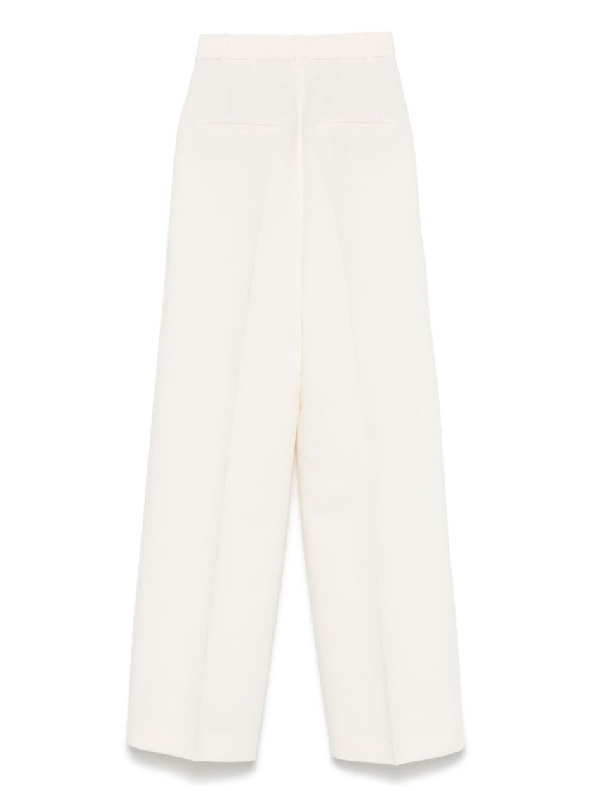 Róhe White High-Waisted Tailored Trousers