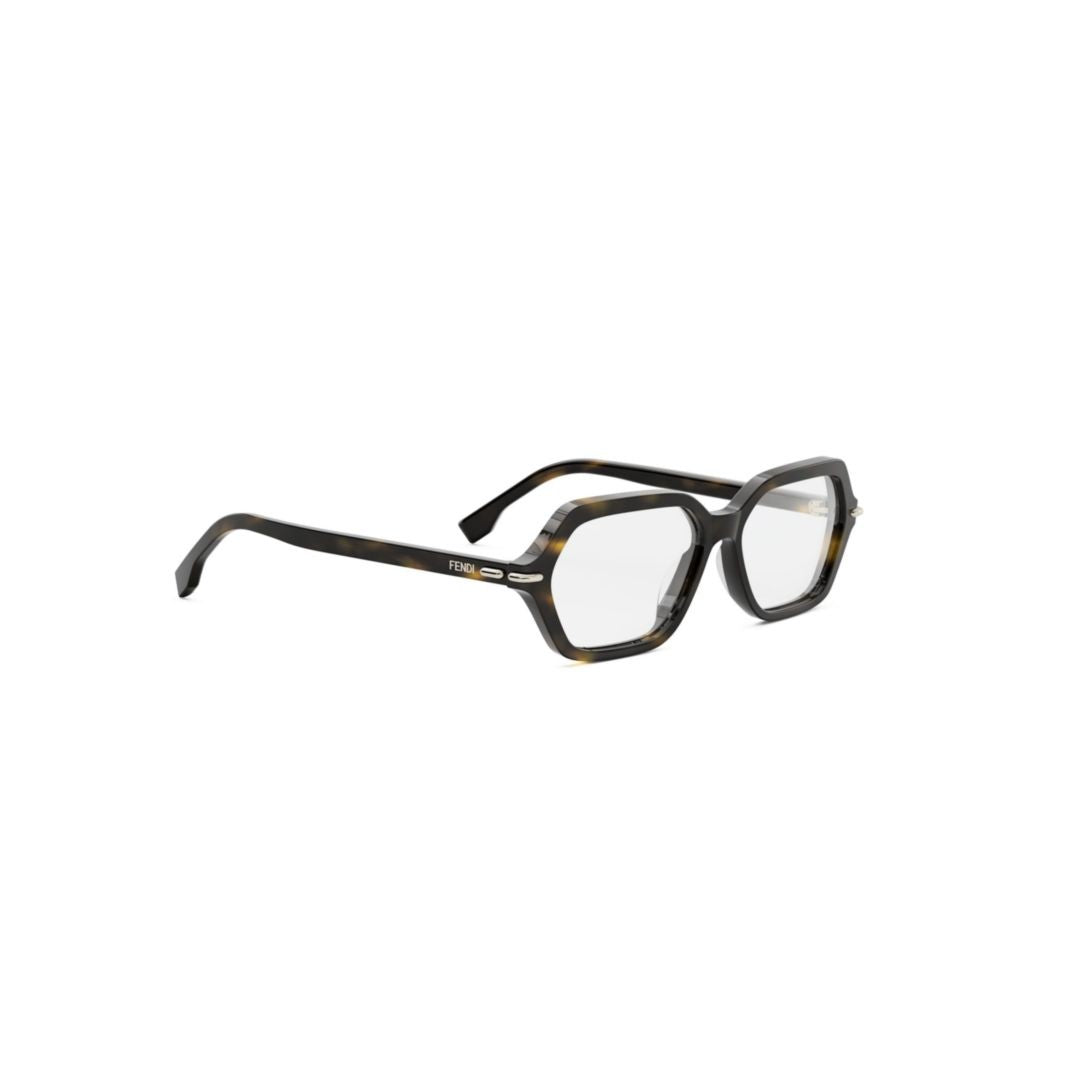 Fendi Fe50125i Geometric Hexagonal Tortoiseshell Sunglasses