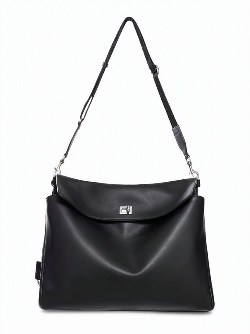 Balenciaga Structured Messenger Bag In Smooth Calf Leather With Matte Finish