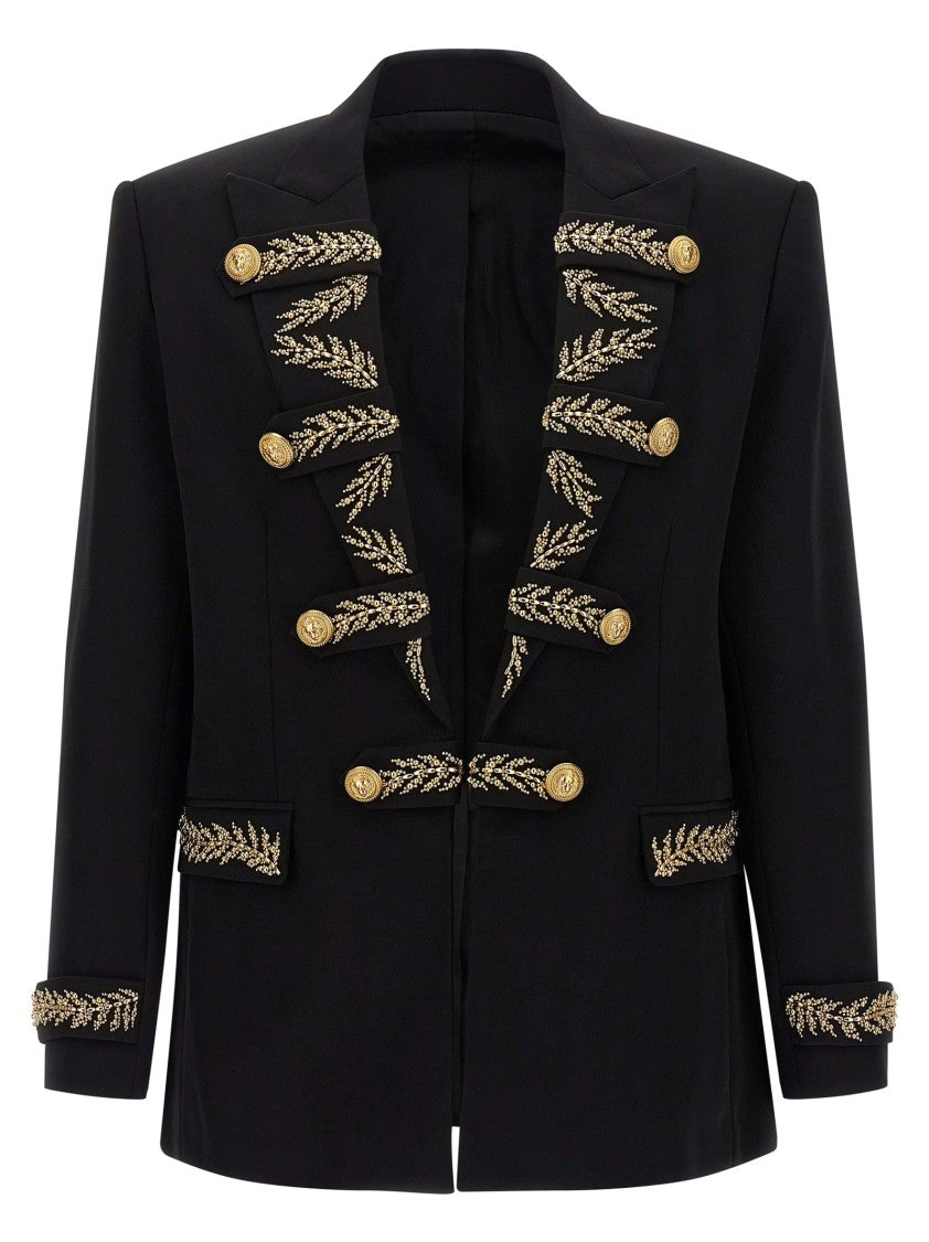 Balmain Leaf Embroidery Blazer
