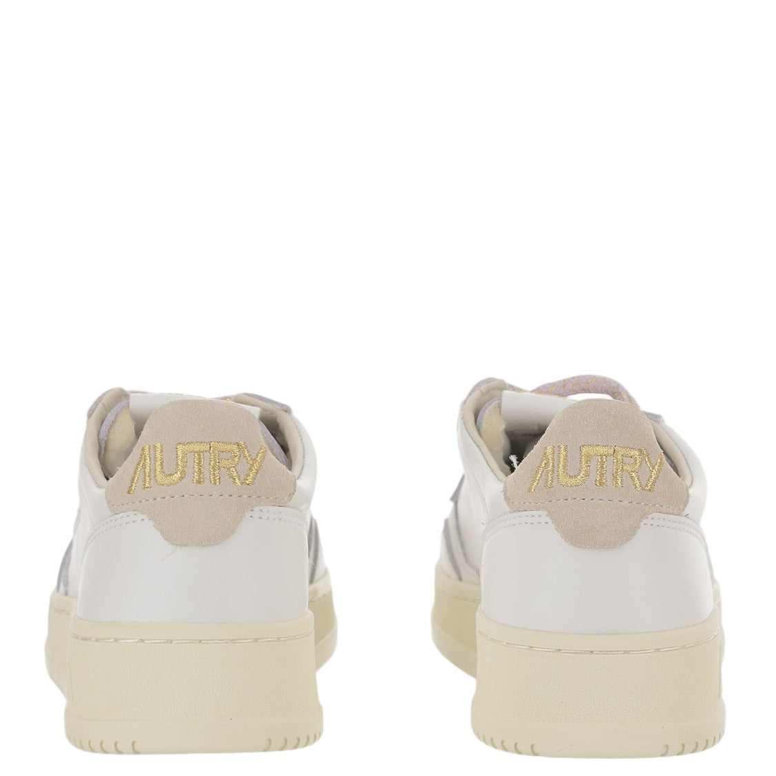 Autry White Suede Insert Perforated Sneakers