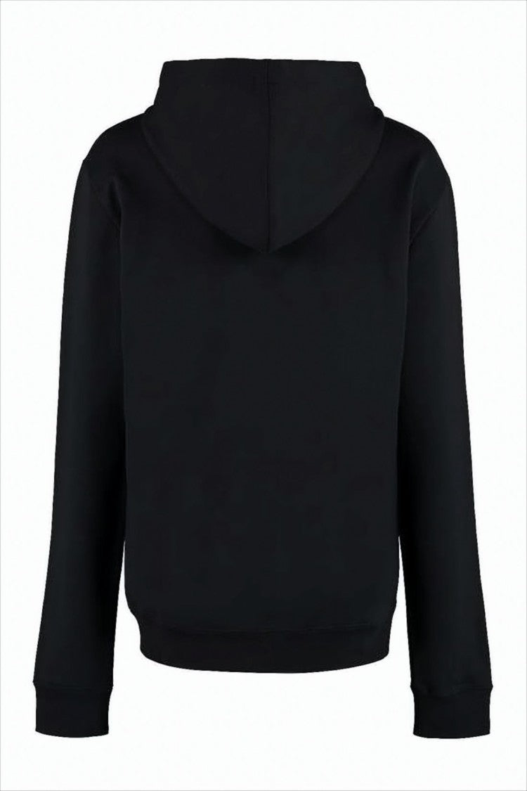 Saint Laurent Classic Black Hoodie With Drawstring And Kangaroo Pocket