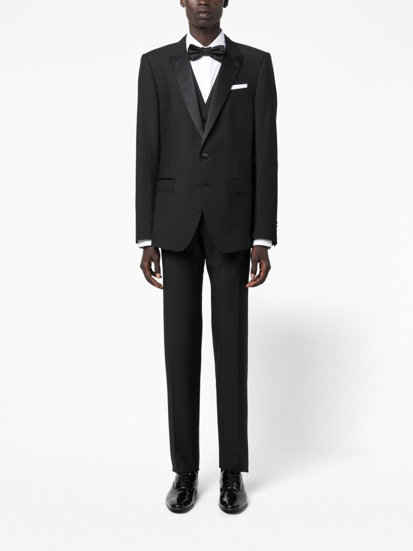 Dolce & Gabbana Three-Piece Wool Silk Satin Tuxedo Suit