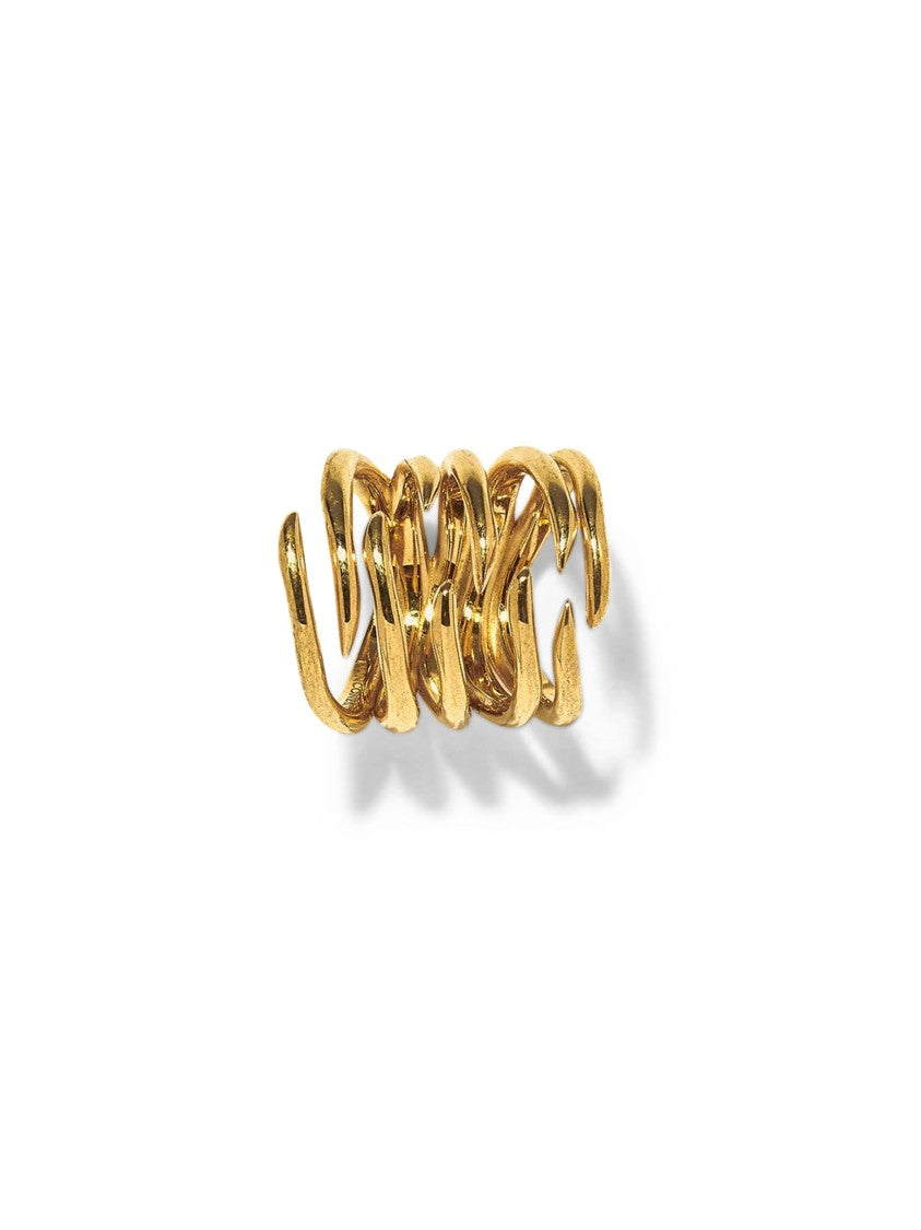 Panconesi Twisted Gold-Tone Ritorto Ring With Sculptural Design