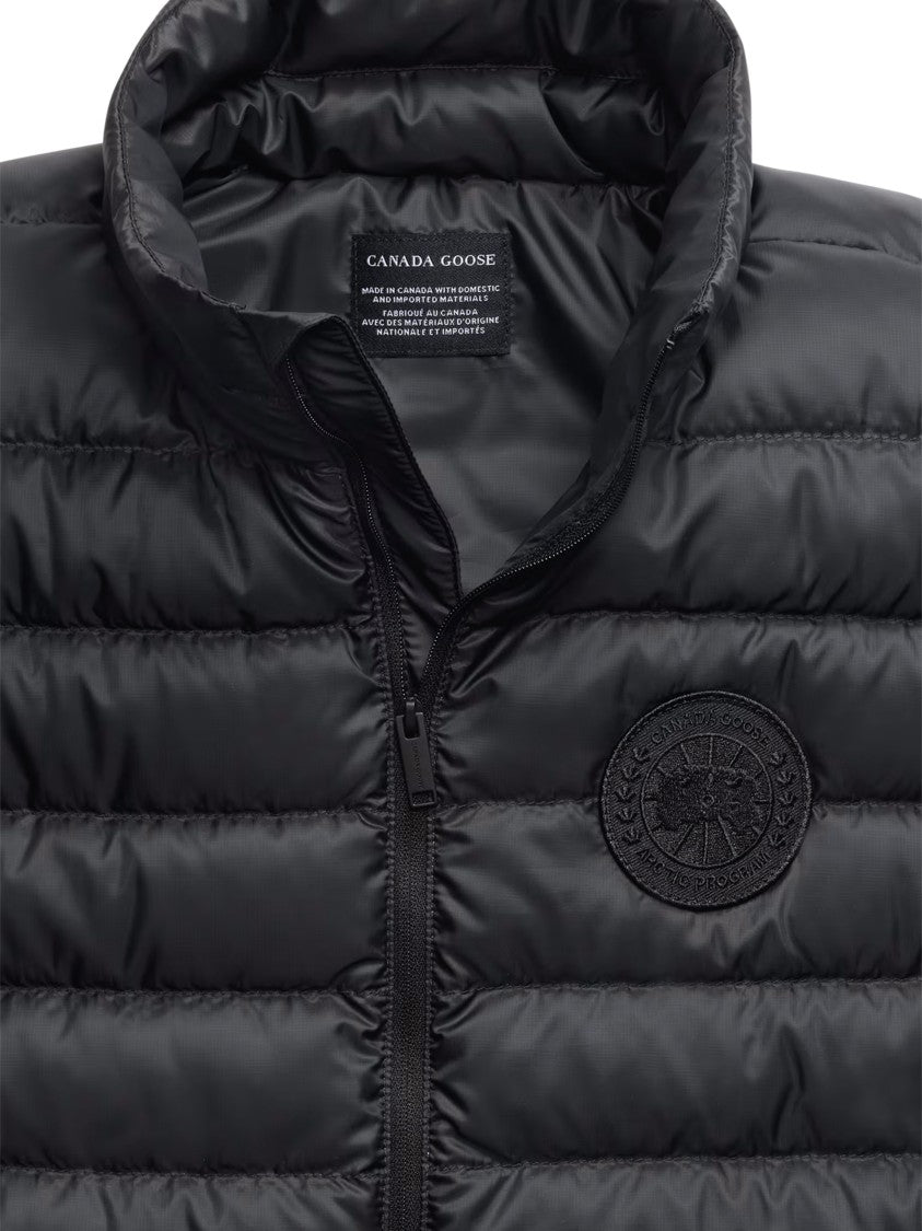 Canada Goose Quilted Black Insulated Vest With High Collar