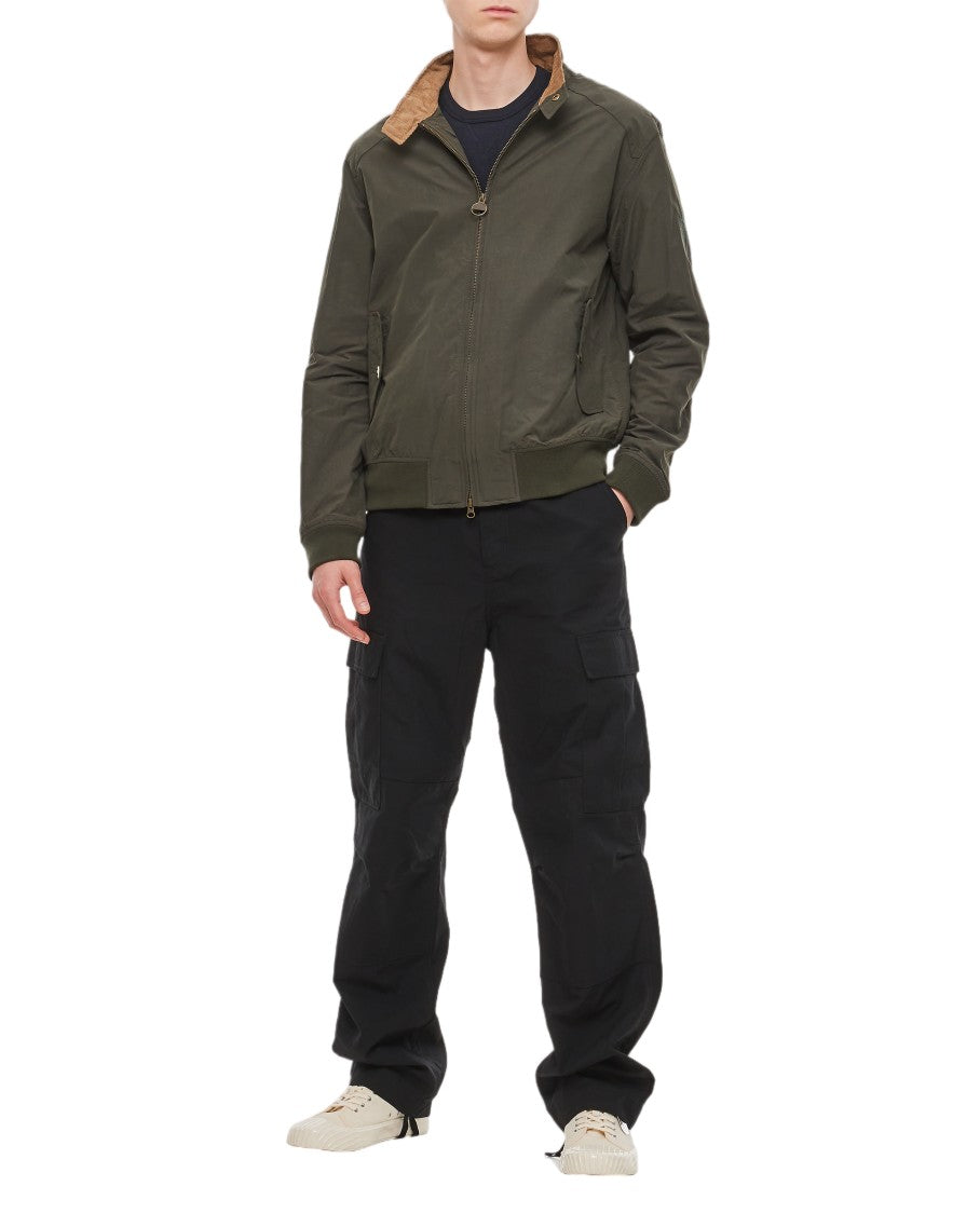 Barbour Rectifier Harrington Casual Jacket With Ribbed Velvet Collar