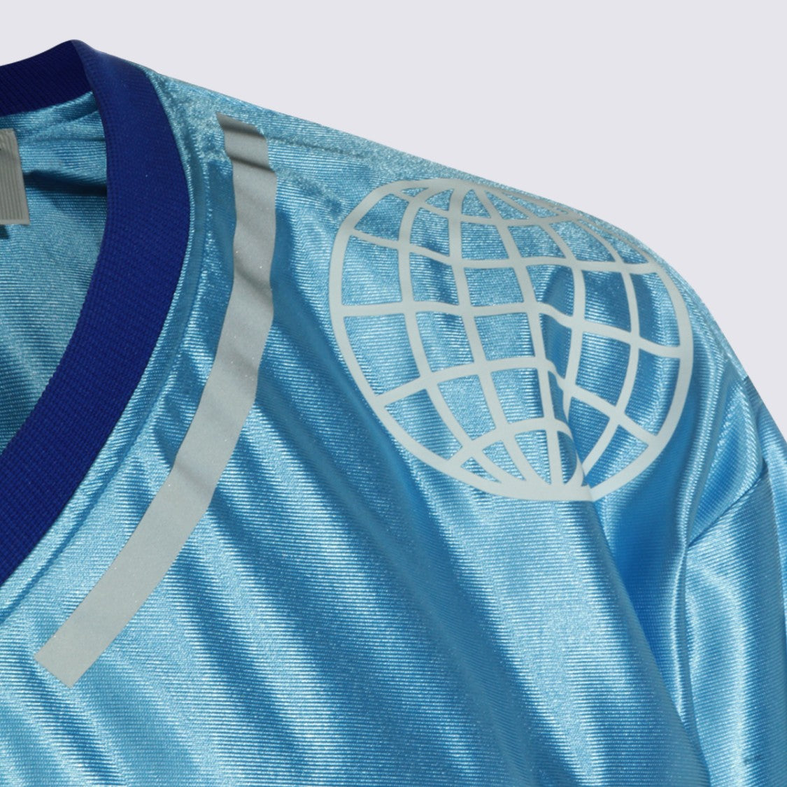 Awge Sporty V-Neck T-Shirt With Graphic Accents