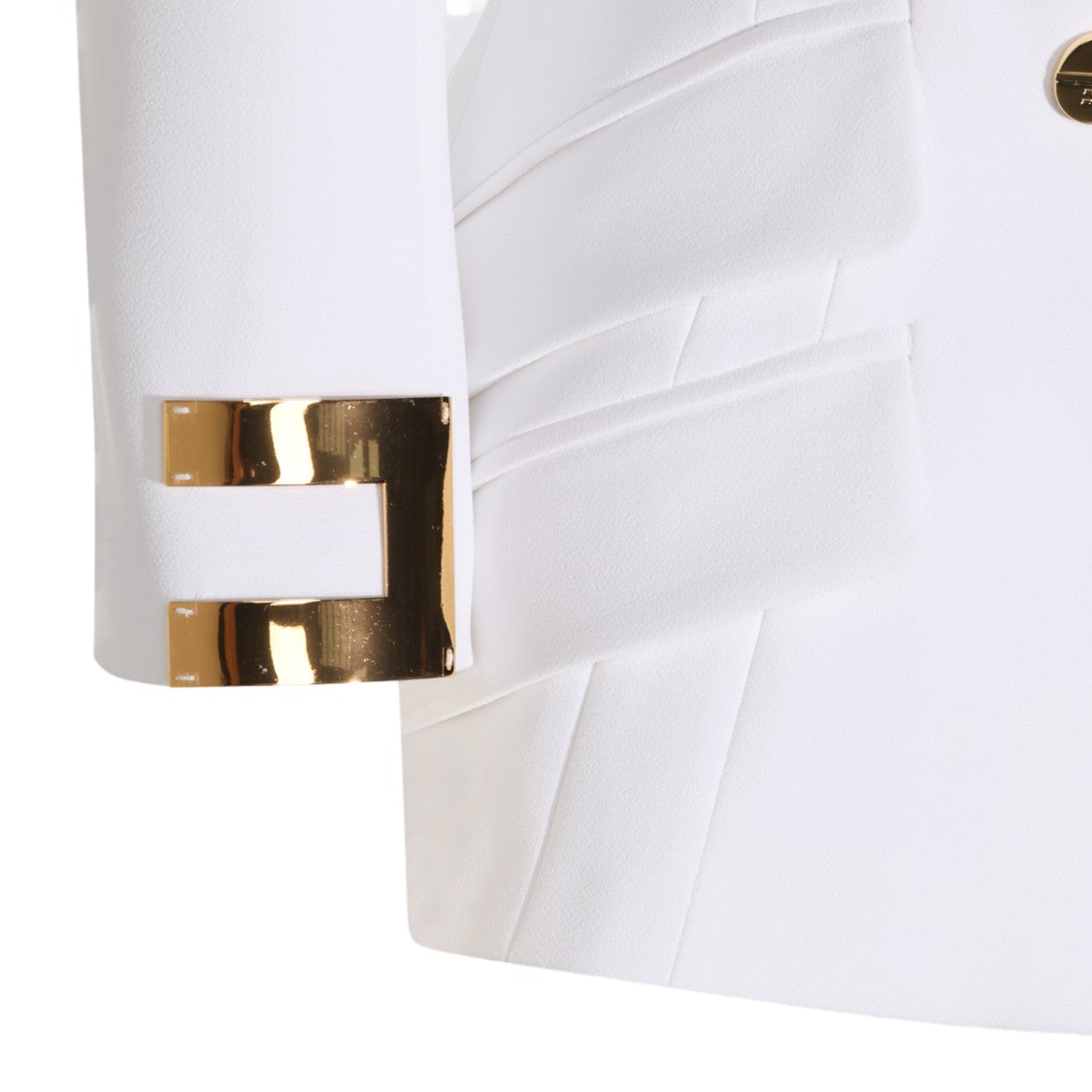 Elisabetta Franchi Tailored Double-Breasted Jacket With Gold Accents
