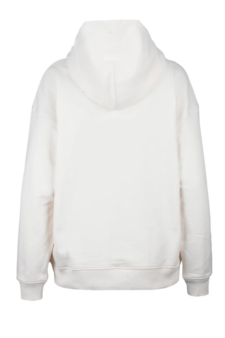 Tommy Jeans White Relaxed Cotton Hoodie