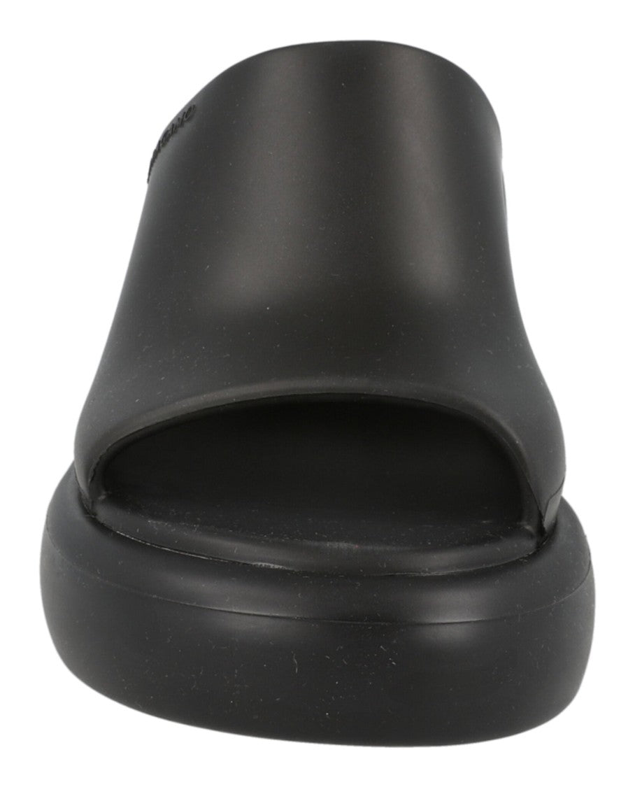 Ferragamo Slide-On Black Rubber Sandals