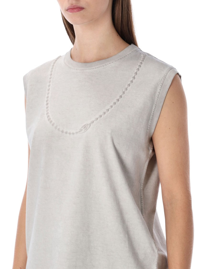 Diesel T-Embej Sleeveless Cotton T-Shirt