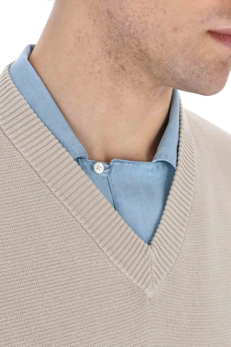 Roberto Collina V-Neck Cotton Gilet