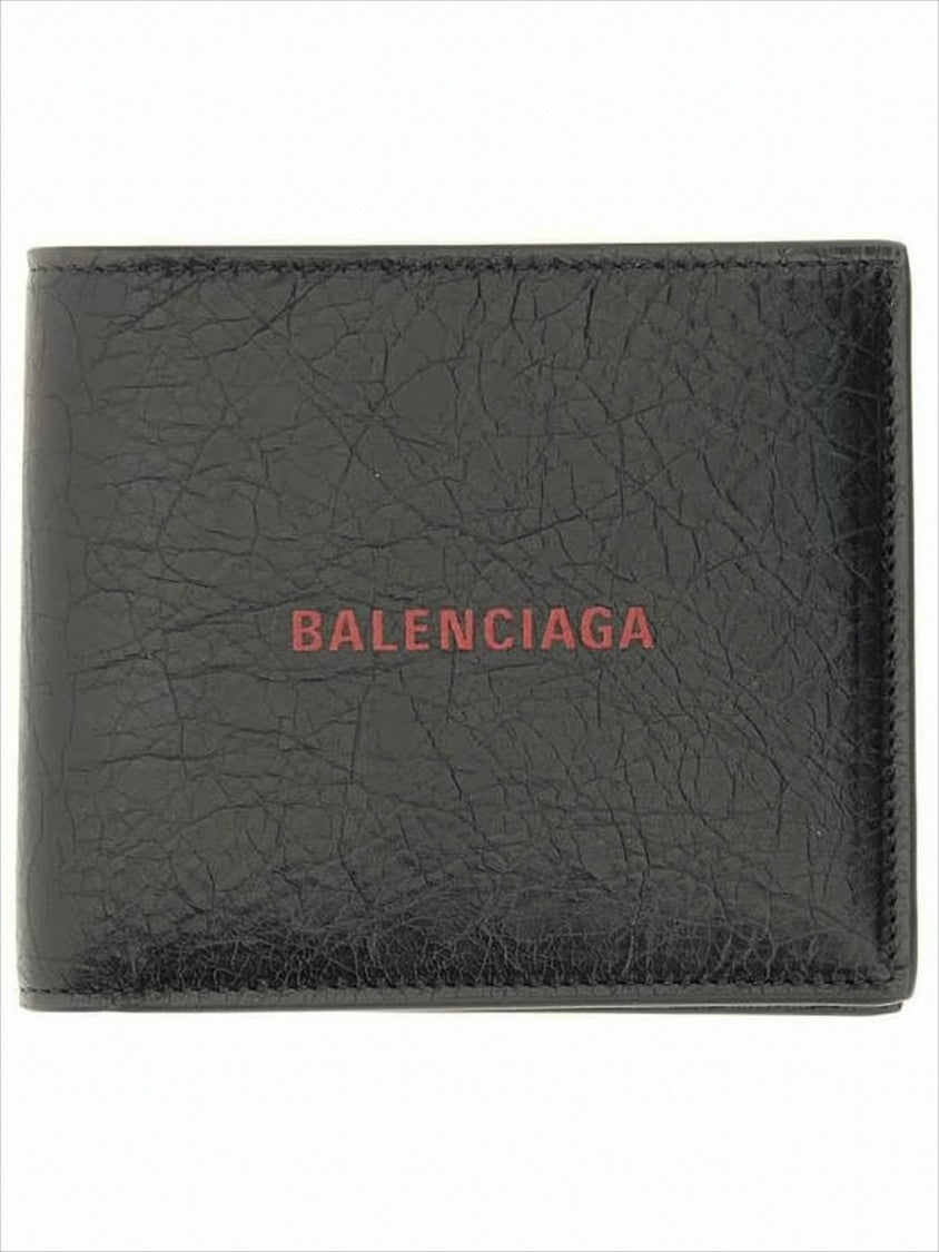 Balenciaga Textured Bifold Wallet With Minimalist Design