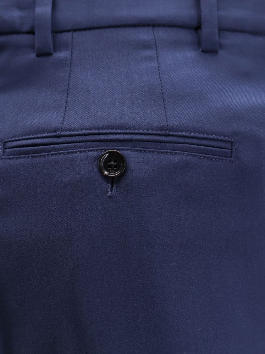 Ami Paris Tailored Navy Shorts With Front Pleats