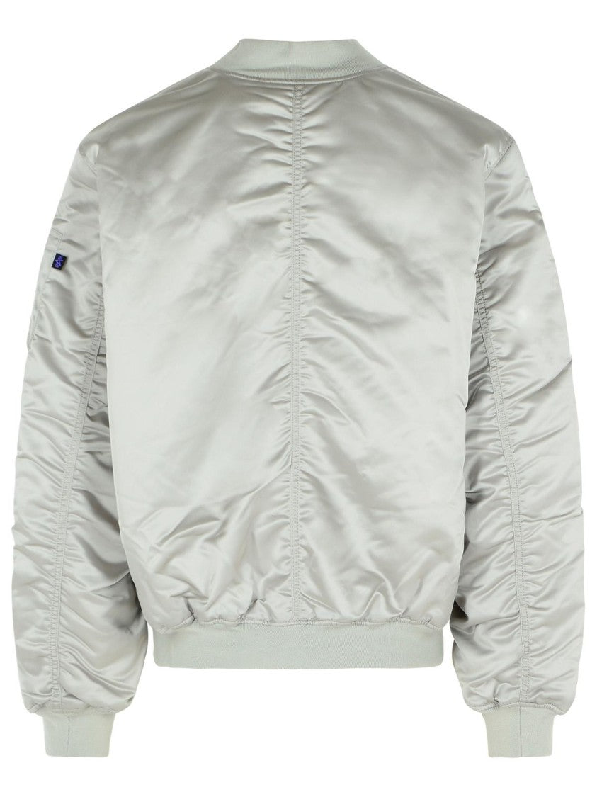 Alpha Industries Ma-1 Uv' Grey Nylon Bomber Jacket